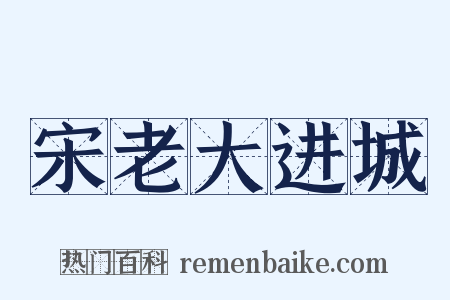 宋老大进城是什么意思的图片